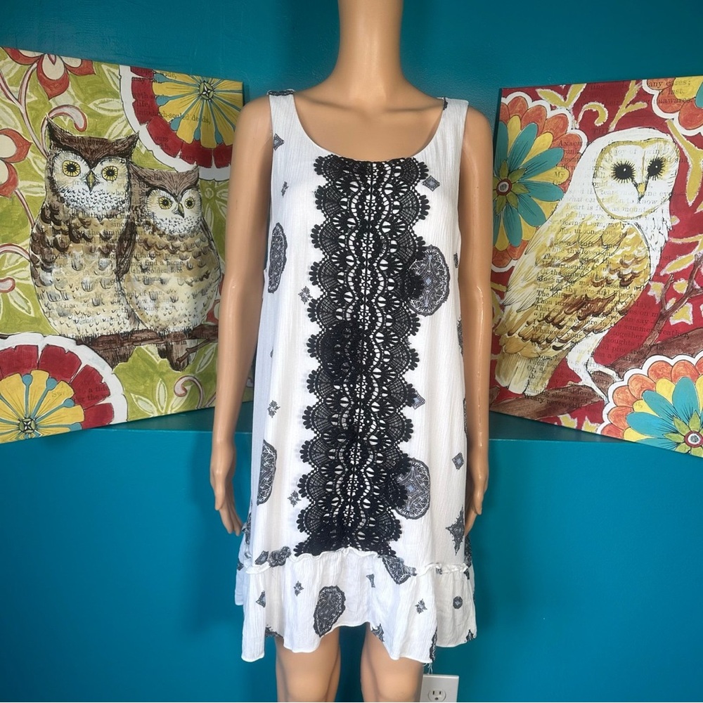 Entro Dress Crochet Boho Bohemian Large
